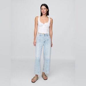 GAP High Rise Strike Wide Leg Ankle Jeans Size 18 (34)